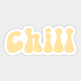 pale yellow chill Sticker